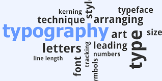How is typography arranged